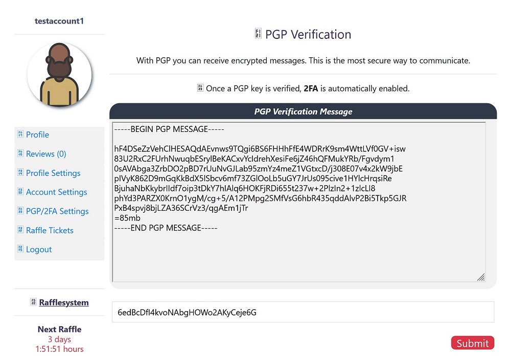 Torzon submit 2FA auth